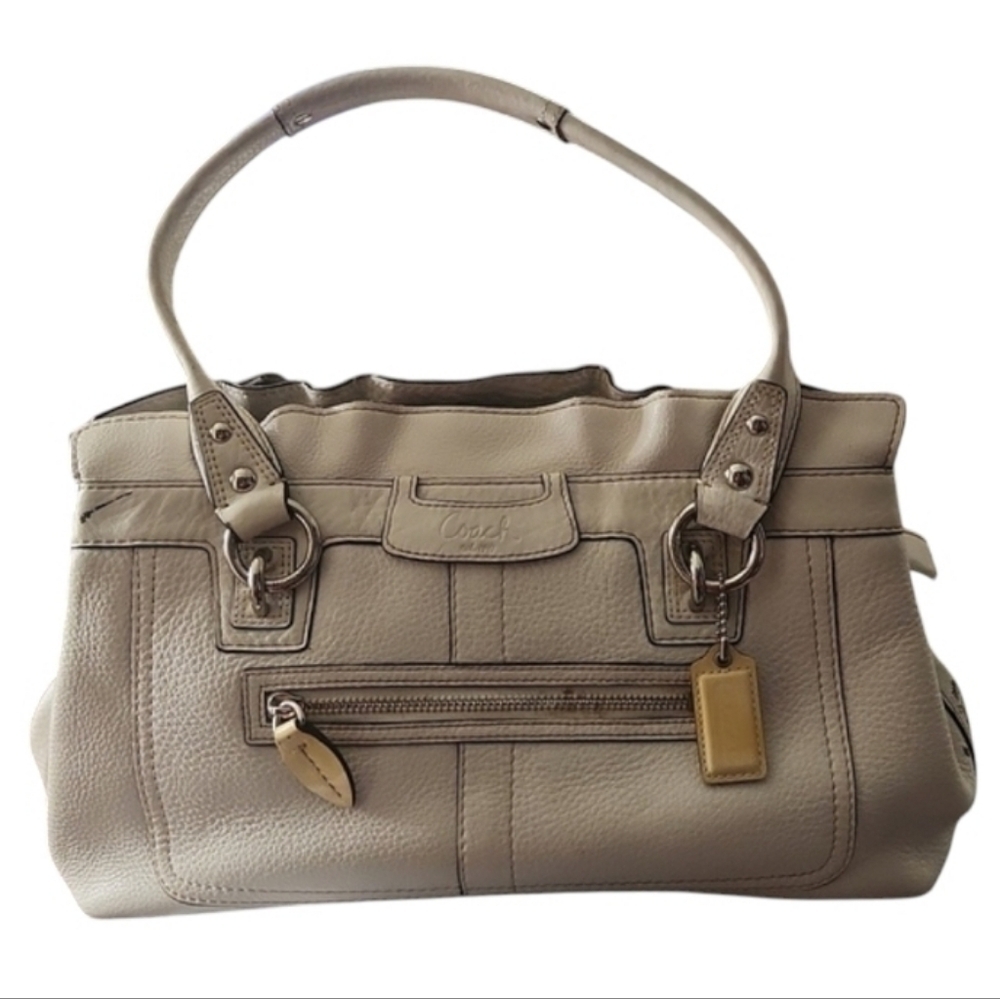 Vintage White Coach Handbag